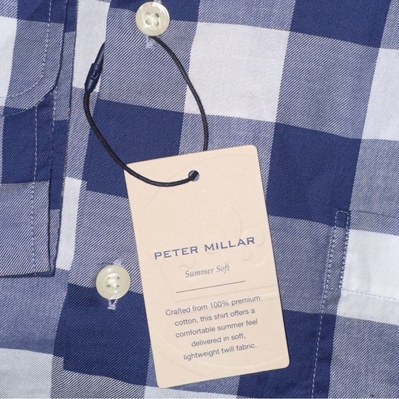 Peter Millar Oakbrook Summer Soft Cotton Sport Shirt- Atlantic Blue - Picture 6 of 11